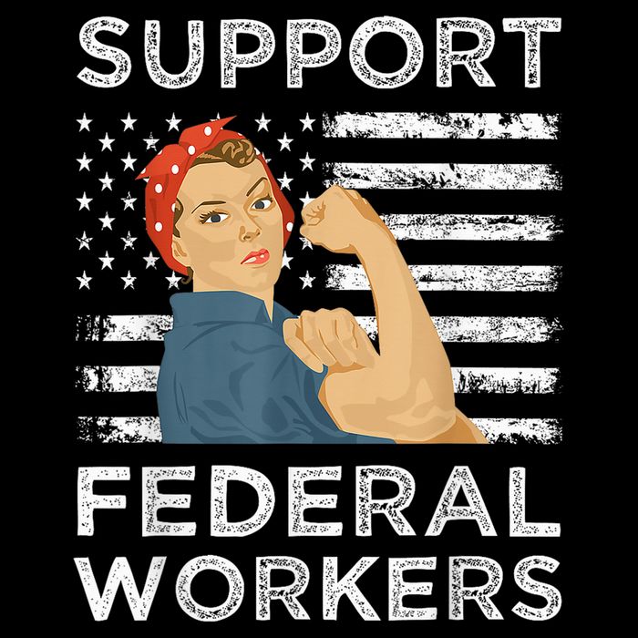 Support Federal Workers Protect Defend Employees Jobs Cropped Pullover Crew