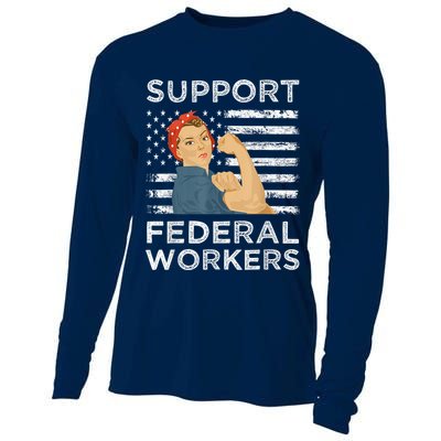 Support Federal Workers Protect Defend Employees Jobs Cooling Performance Long Sleeve Crew