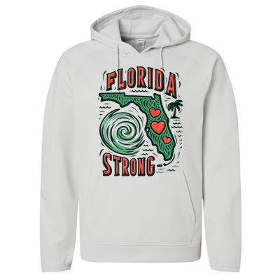 Support Florida Western Pray For Florida Strong Performance Fleece Hoodie