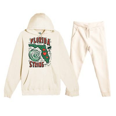 Support Florida Western Pray For Florida Strong Premium Hooded Sweatsuit Set