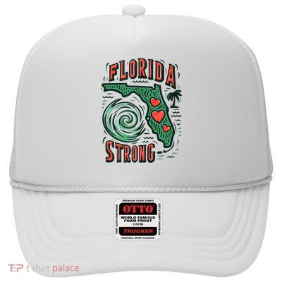 Support Florida Western Pray For Florida Strong High Crown Mesh Back Trucker Hat