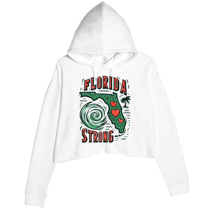 Support Florida Western Pray For Florida Strong Crop Fleece Hoodie