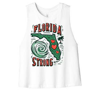 Support Florida Western Pray For Florida Strong Women's Racerback Cropped Tank