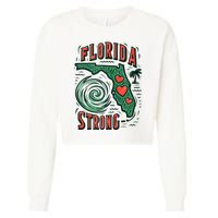 Support Florida Western Pray For Florida Strong Cropped Pullover Crew