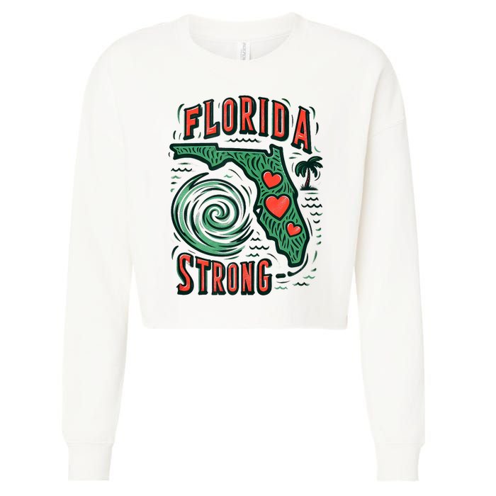 Support Florida Western Pray For Florida Strong Cropped Pullover Crew