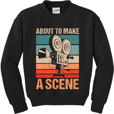 Short Film Writer Movie Maker Cinematographer Editor Kids Sweatshirt