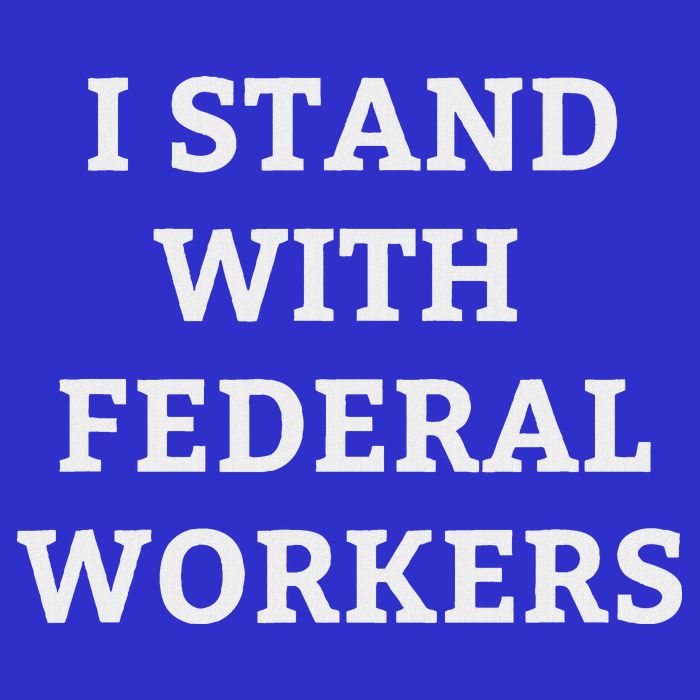 Support Federal Workers I Stand With Federal Employees 16 in Basic Backpack