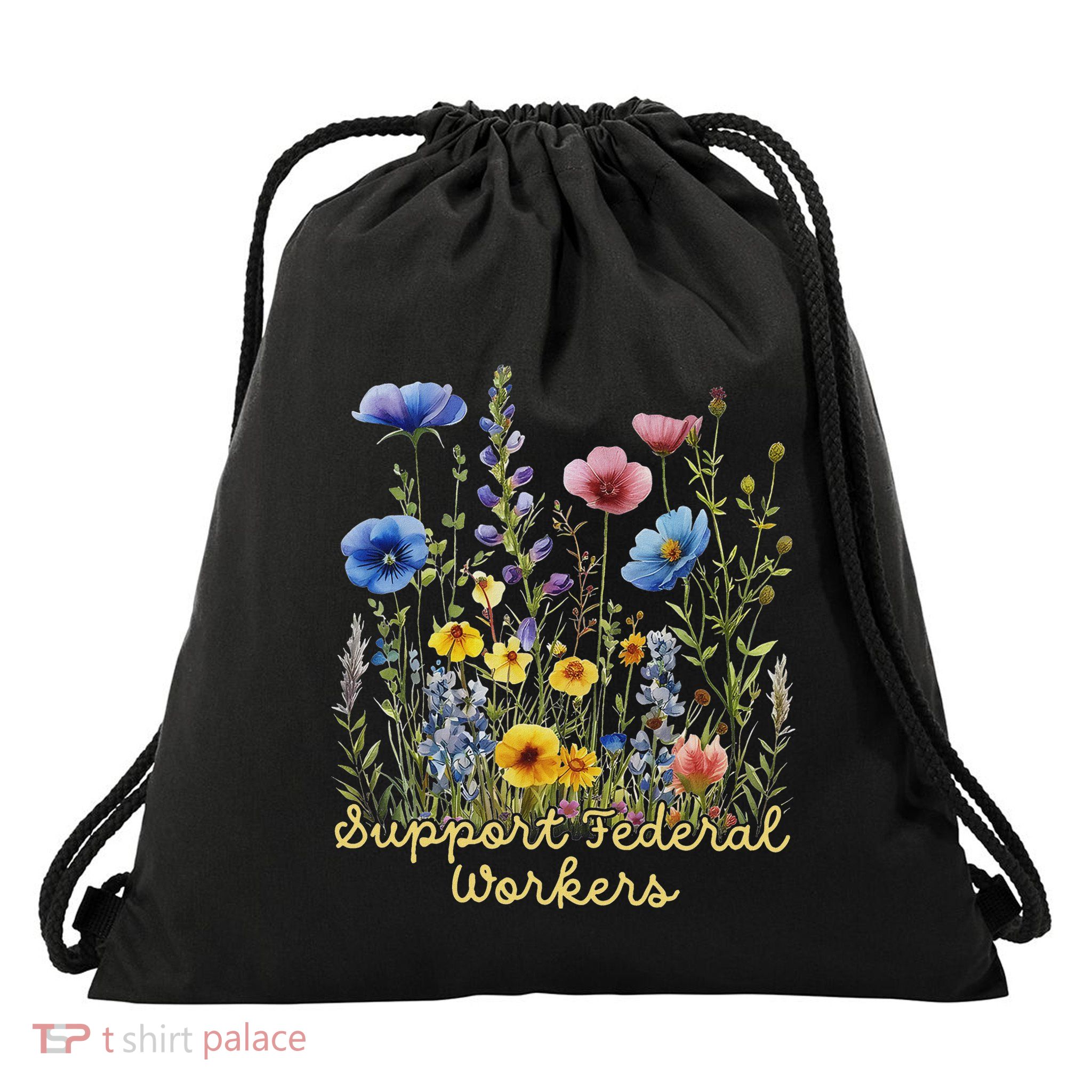 Support Federal Workers Protect Defend Employees Jobs Drawstring Bag