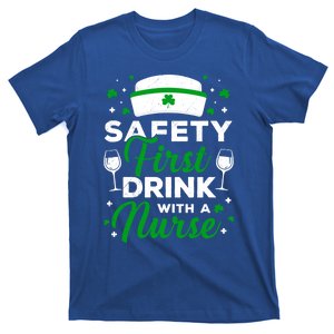 Safety First With A Nurse St Patrick Day Gift T-Shirt