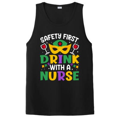 Safety First With A Nurse Mardi Gras Party Nurse Gift PosiCharge Competitor Tank