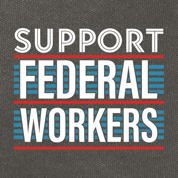Support Federal Workers Cotton Canvas Backpack
