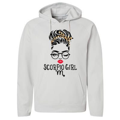 Scorpio Face Wink Eyes Lady Face Birthday Funny Gift Performance Fleece Hoodie