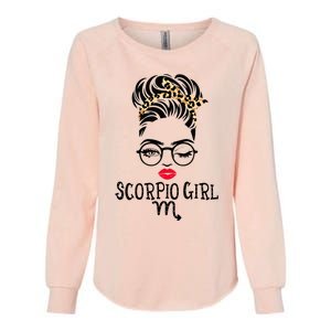 Scorpio Face Wink Eyes Lady Face Birthday Funny Gift Womens California Wash Sweatshirt