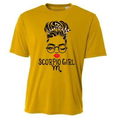 Scorpio Face Wink Eyes Lady Face Birthday Funny Gift Cooling Performance Crew T-Shirt