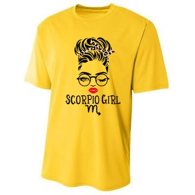 Scorpio Face Wink Eyes Lady Face Birthday Funny Gift Performance Sprint T-Shirt