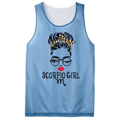 Scorpio Face Wink Eyes Lady Face Birthday Funny Gift Mesh Reversible Basketball Jersey Tank