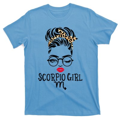 Scorpio Face Wink Eyes Lady Face Birthday Funny Gift T-Shirt