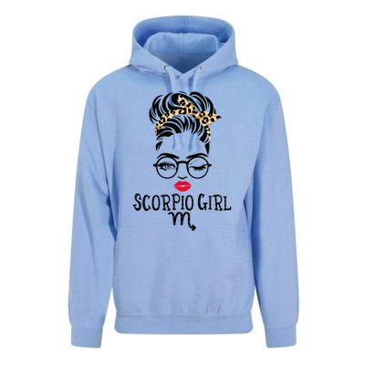 Scorpio Face Wink Eyes Lady Face Birthday Funny Gift Unisex Surf Hoodie