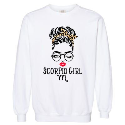 Scorpio Face Wink Eyes Lady Face Birthday Funny Gift Garment-Dyed Sweatshirt