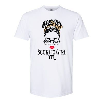 Scorpio Face Wink Eyes Lady Face Birthday Funny Gift Softstyle CVC T-Shirt