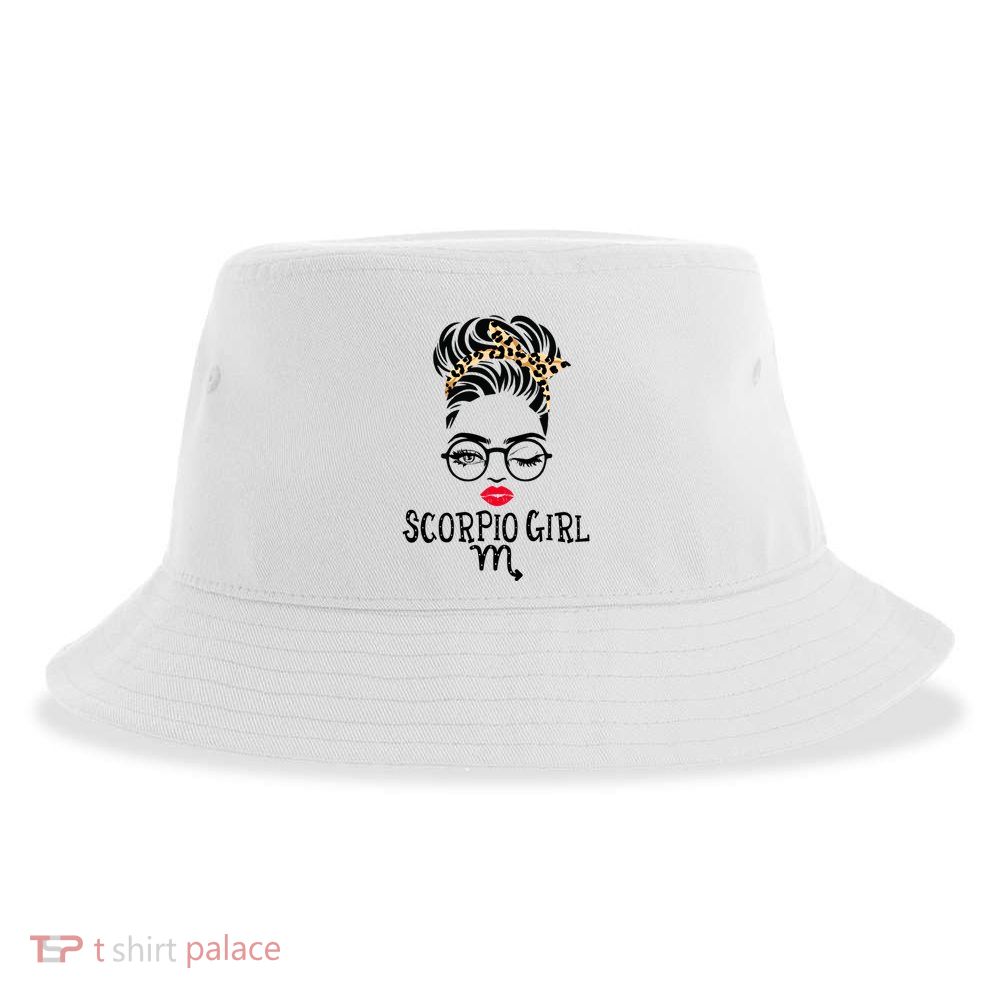 Scorpio Face Wink Eyes Lady Face Birthday Funny Gift Sustainable Bucket Hat
