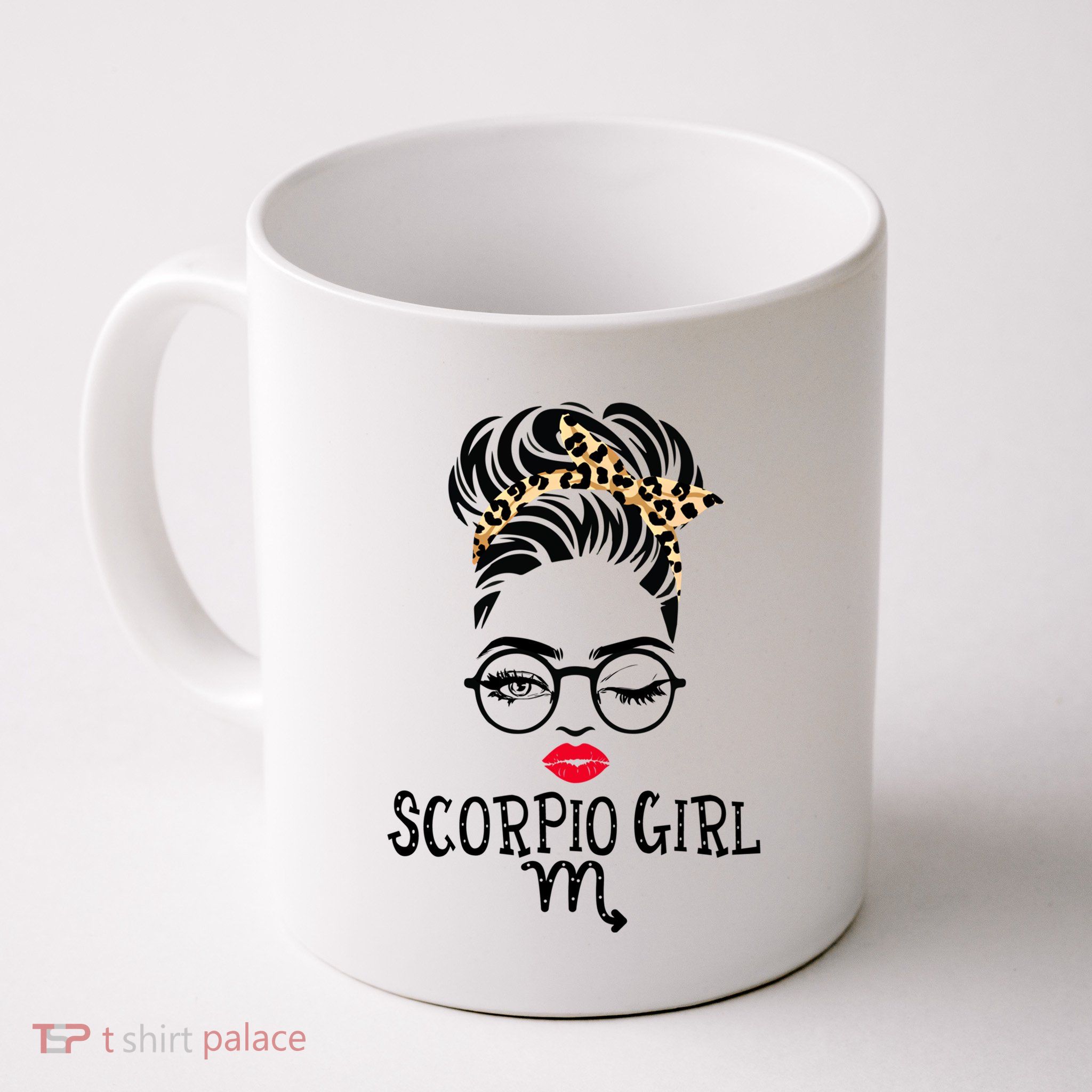 Scorpio Face Wink Eyes Lady Face Birthday Funny Gift Mug