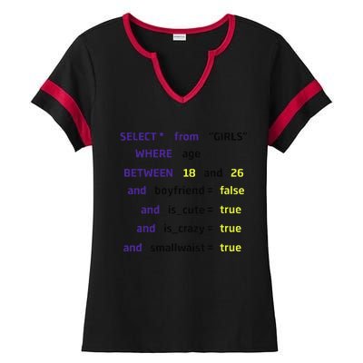 Select From Where Age Between 18 And 26 Ladies Halftime Notch Neck Tee