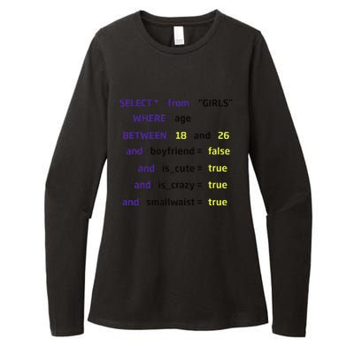 Select From Where Age Between 18 And 26 Womens CVC Long Sleeve Shirt