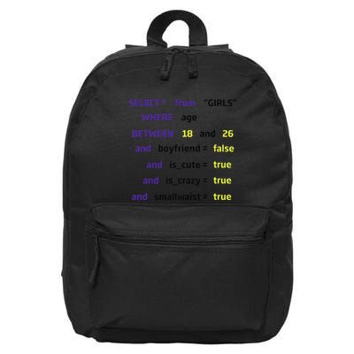 Select From Where Age Between 18 And 26 16 in Basic Backpack