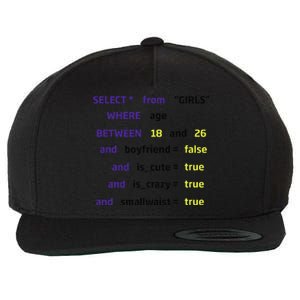 Select From Where Age Between 18 And 26 Wool Snapback Cap