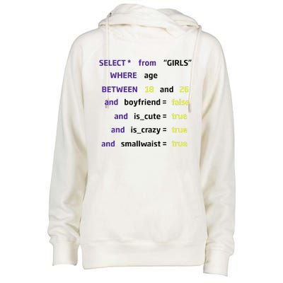 Select From Where Age Between 18 And 26 Womens Funnel Neck Pullover Hood