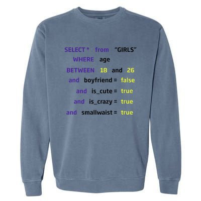 Select From Where Age Between 18 And 26 Garment-Dyed Sweatshirt