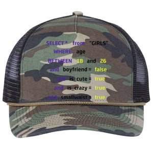 Select From Where Age Between 18 And 26 Retro Rope Trucker Hat Cap