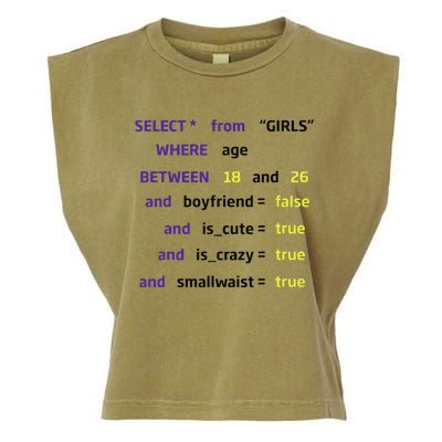 Select From Where Age Between 18 And 26 Garment-Dyed Women's Muscle Tee