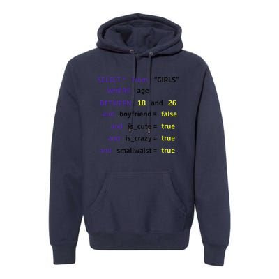 Select From Where Age Between 18 And 26 Premium Hoodie