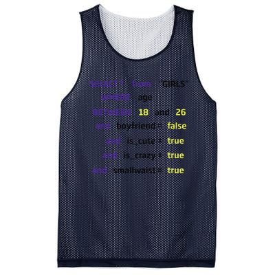 Select From Where Age Between 18 And 26 Mesh Reversible Basketball Jersey Tank