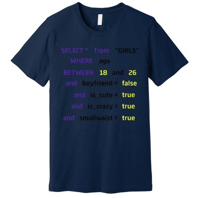 Select From Where Age Between 18 And 26 Premium T-Shirt