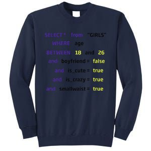 Select From Where Age Between 18 And 26 Tall Sweatshirt