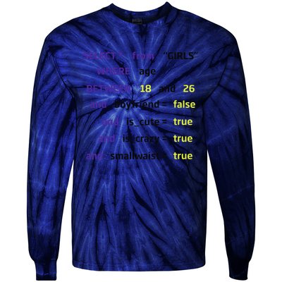 Select From Where Age Between 18 And 26 Tie-Dye Long Sleeve Shirt