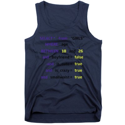 Select From Where Age Between 18 And 26 Tank Top