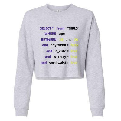 Select From Where Age Between 18 And 26 Cropped Pullover Crew