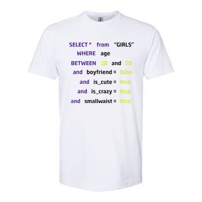 Select From Where Age Between 18 And 26 Softstyle CVC T-Shirt