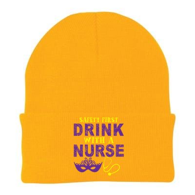 Safety First With A Nurse Medical Mardi Gras Gift Knit Cap Winter Beanie