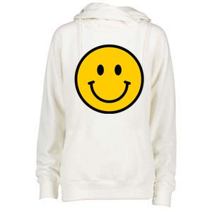 Smiling Face With Smiling Eyes Emoji Happy Face Womens Funnel Neck Pullover Hood