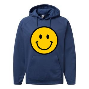 Smiling Face With Smiling Eyes Emoji Happy Face Performance Fleece Hoodie