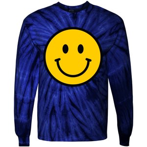 Smiling Face With Smiling Eyes Emoji Happy Face Tie-Dye Long Sleeve Shirt