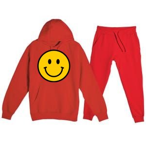 Smiling Face With Smiling Eyes Emoji Happy Face Premium Hooded Sweatsuit Set