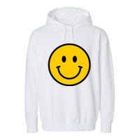 Smiling Face With Smiling Eyes Emoji Happy Face Garment-Dyed Fleece Hoodie