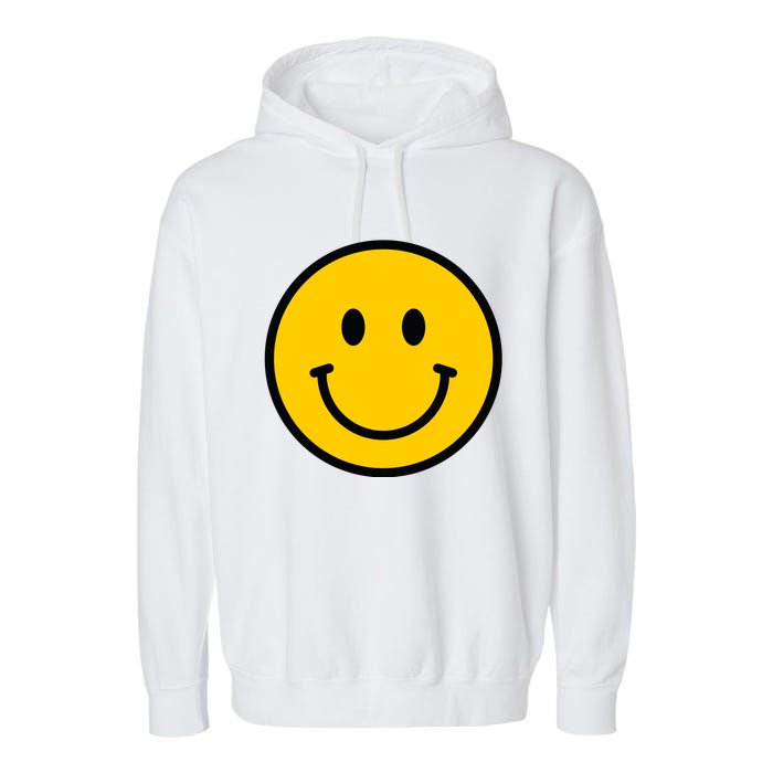 Smiling Face With Smiling Eyes Emoji Happy Face Garment-Dyed Fleece Hoodie