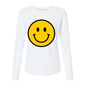 Smiling Face With Smiling Eyes Emoji Happy Face Womens Cotton Relaxed Long Sleeve T-Shirt